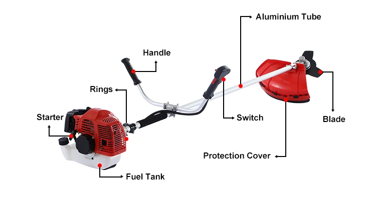 Professional 1e40f5 Gasoline Side Hanging Type Hand Push Gas Lawn Mower Homelite Brush Cutter