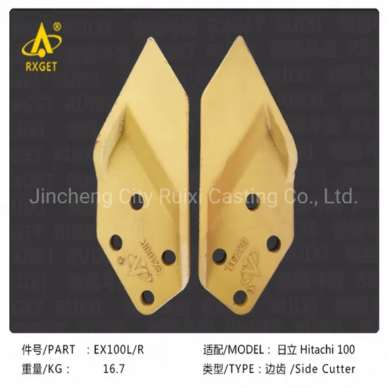 2015428/2015429 Hitachi Ex100 Series Bucket Side Cutter, Excavator and Loader Bucket Adapter and Tooth 